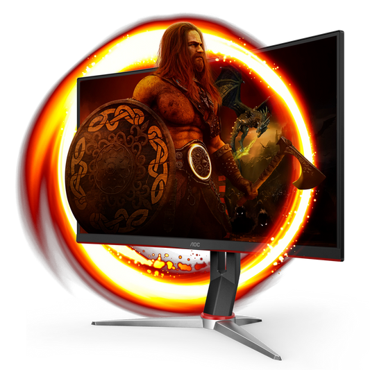 AOC 27'' Monitor  QHD 144hz FreeSync; VESA; Low blue light; Curved; Flicker Free; Narrow Bezel; 4 year warranty. | dynacor.co.za