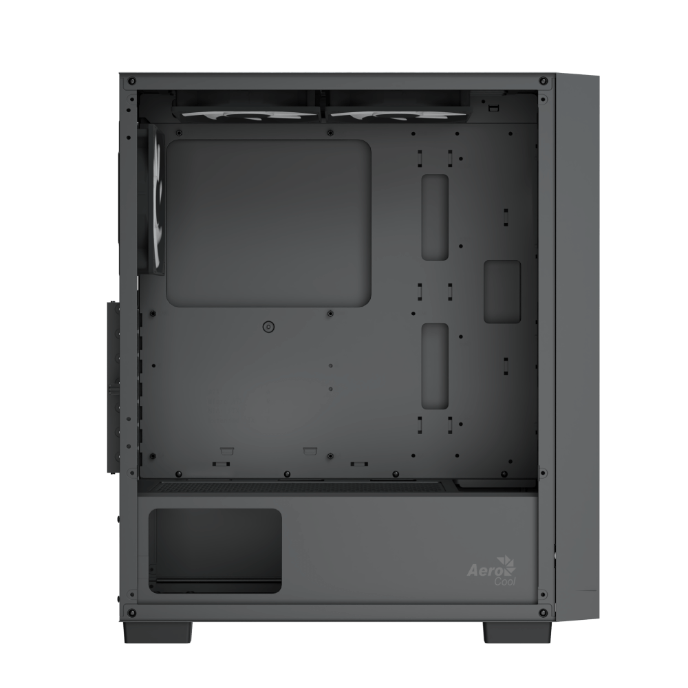 Aerocool B509A Black Mid tower case - Includes 120mm ARGB Fan x 6 - ATX - 5x 2.5'' or 3x3.5'' - 360mm Radiator. | dynacor.co.za