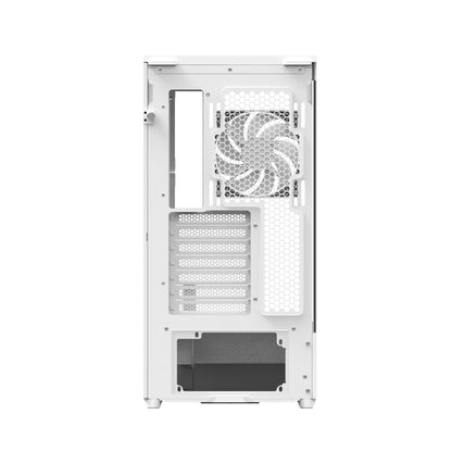 Aerocool P500A White Mid tower case - Includes 120mm ARGB Fan x 4 and 4-port ARGB control hub - ATX - 3x 2.5'' or 2x3.5'' - 360m | dynacor.co.za