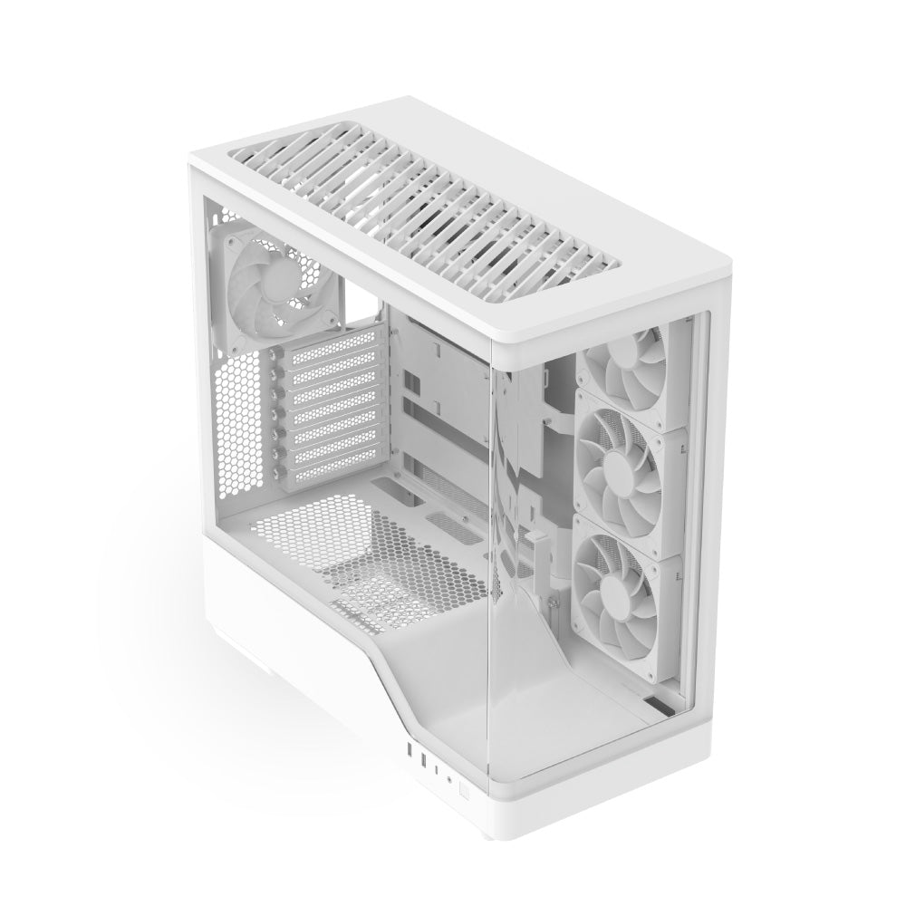 Aerocool P500A White Mid tower case - Includes 120mm ARGB Fan x 4 and 4-port ARGB control hub - ATX - 3x 2.5'' or 2x3.5'' - 360m | dynacor.co.za