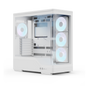 Aerocool P500A White Mid tower case - Includes 120mm ARGB Fan x 4 and 4-port ARGB control hub - ATX - 3x 2.5'' or 2x3.5'' - 360m | dynacor.co.za