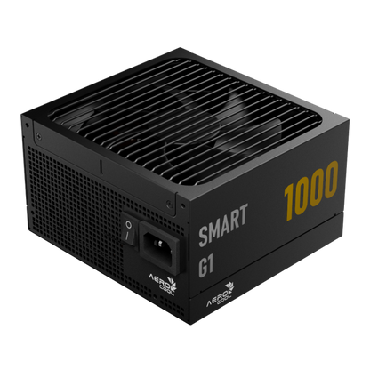 Aerocool SMART G1 Gold 1000W PSU - ATX 3.1 PCIe5.1 - ATX 24 PIN; 2x 4+4PIN CPU/2x CPU 8PIN; 12x SATA; 2x PATA; 2x PCIe 6+2PIN; 1 | dynacor.co.za