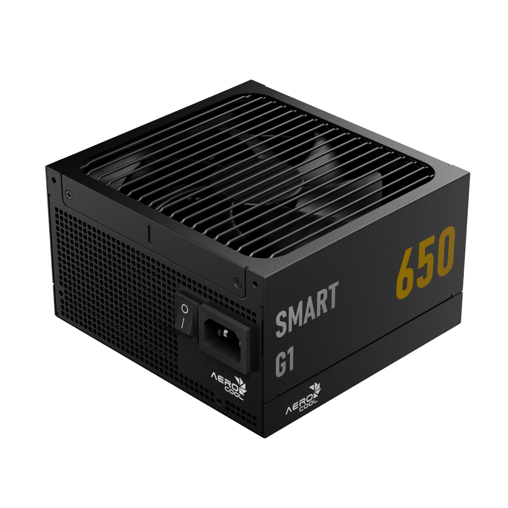 Aerocool SMART G1 Gold 650W PSU - ATX 3.1 PCIe5.1 - ATX 24 PIN; 1x 4+4PIN CPU/2x CPU 8PIN; 12x SATA; 2x PATA; 2x PCIe 6+2PIN | dynacor.co.za