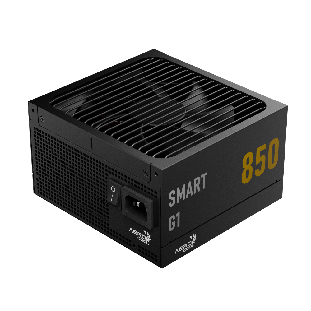 Aerocool SMART G1 Gold 850W PSU - ATX 3.1 PCIe5.1 - ATX 24 PIN; 2x 4+4PIN CPU/2x CPU 8PIN; 12x SATA; 2x PATA; 3x PCIe 6+2PIN; 1x | dynacor.co.za