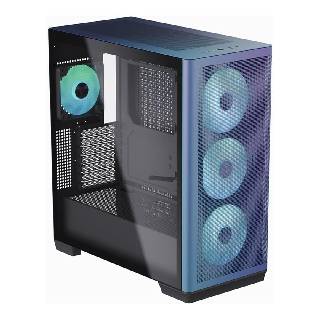 Aerocool APNX C1-R premium ChromaFlair  mid-tower ATX case - 4x PWM ARGB Fan Included - 3x2.5'' or 3x 3.5'' - 360mm radiator | dynacor.co.za