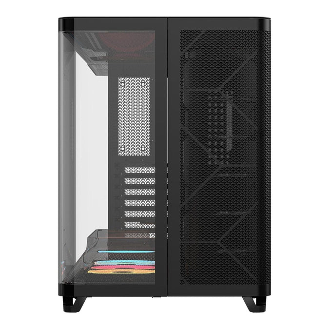 CORSAIR AIR 5400 LX-R RGB iCUE LINK Triple Chamber Mid-Tower PC Case ;3x Fans included;2x 2.5'' ; 1x 3.5'';  Black | dynacor.co.za