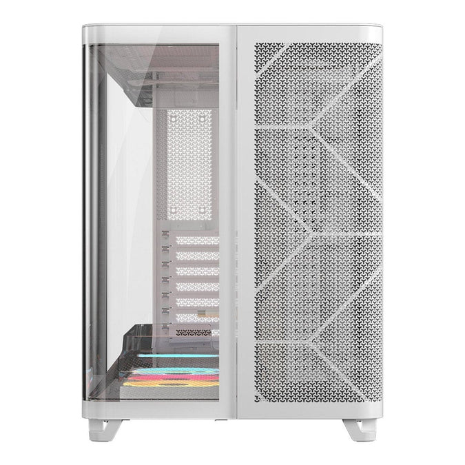 CORSAIR AIR 5400 LX-R RGB iCUE LINK Triple Chamber Mid-Tower PC Case ;3x Fans included;2x 2.5'' ; 1x 3.5''; White | dynacor.co.za