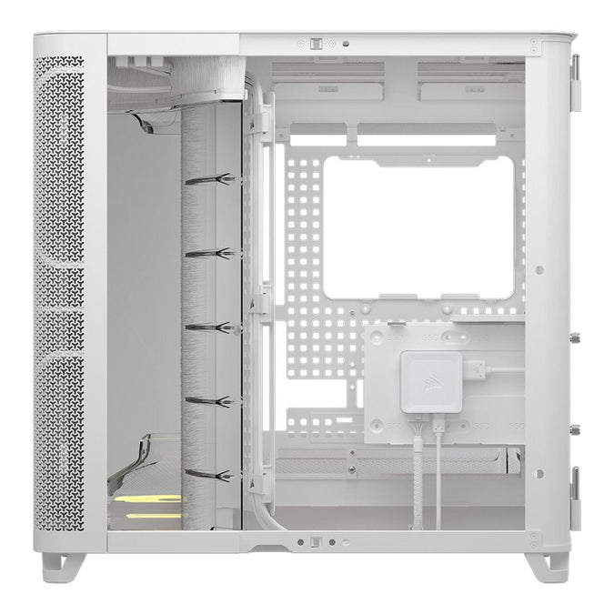 CORSAIR AIR 5400 LX-R RGB iCUE LINK Triple Chamber Mid-Tower PC Case ;3x Fans included;2x 2.5'' ; 1x 3.5''; White | dynacor.co.za