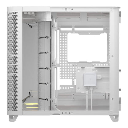 CORSAIR AIR 5400 LX-R RGB iCUE LINK Triple Chamber Mid-Tower PC Case ;3x Fans included;2x 2.5'' ; 1x 3.5''; White | dynacor.co.za