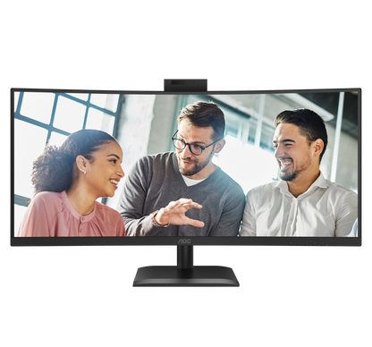 AOC CU34E4CW 34''W WQHD|VA; 60Hz|HDR10; SPK;HAS|1H1DP2USB-C(90W)|OTA/OTG; WebCam|3YR Warranty. | dynacor.co.za