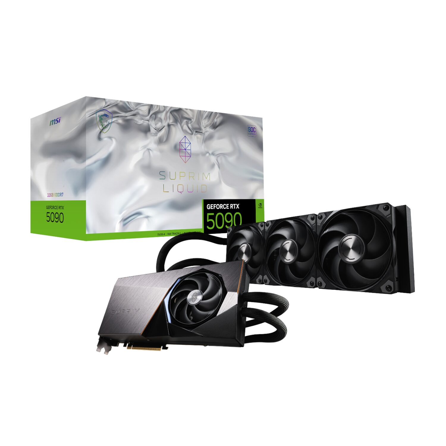 MSI GeForce RTX 5090 SUPRIM LIQUID SOC 32GB Graphics Card | dynacor.co.za