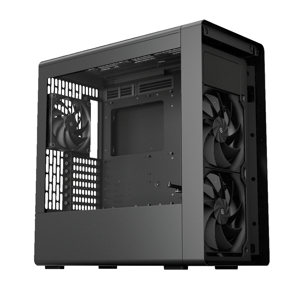 Aerocool HAVN BF 360 Black EATX case - Adjustable GPU Bracket - Supports up to 7 fans (0 incl) - 2x 3.5'' or 4x 2.5'' - 420mm Ra | dynacor.co.za