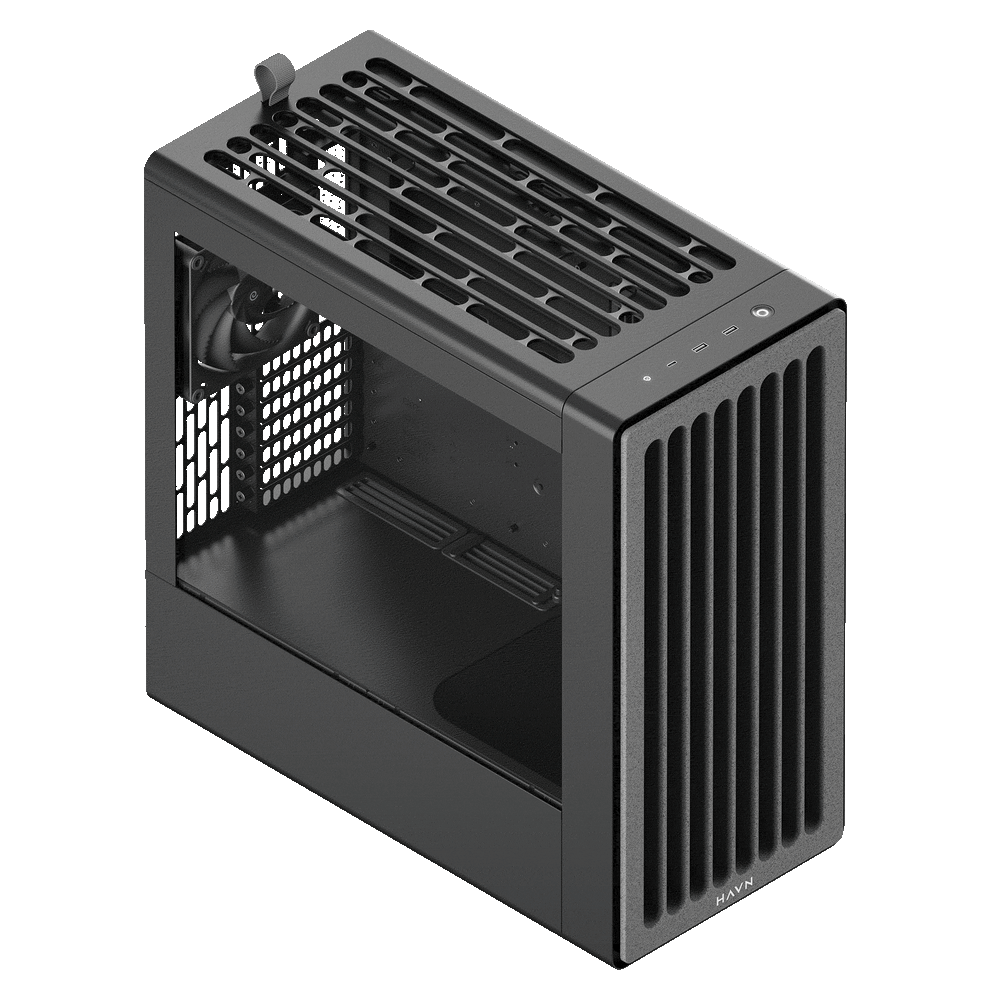 Aerocool HAVN BF 360 Black EATX case - Adjustable GPU Bracket - Supports up to 7 fans (0 incl) - 2x 3.5'' or 4x 2.5'' - 420mm Ra | dynacor.co.za