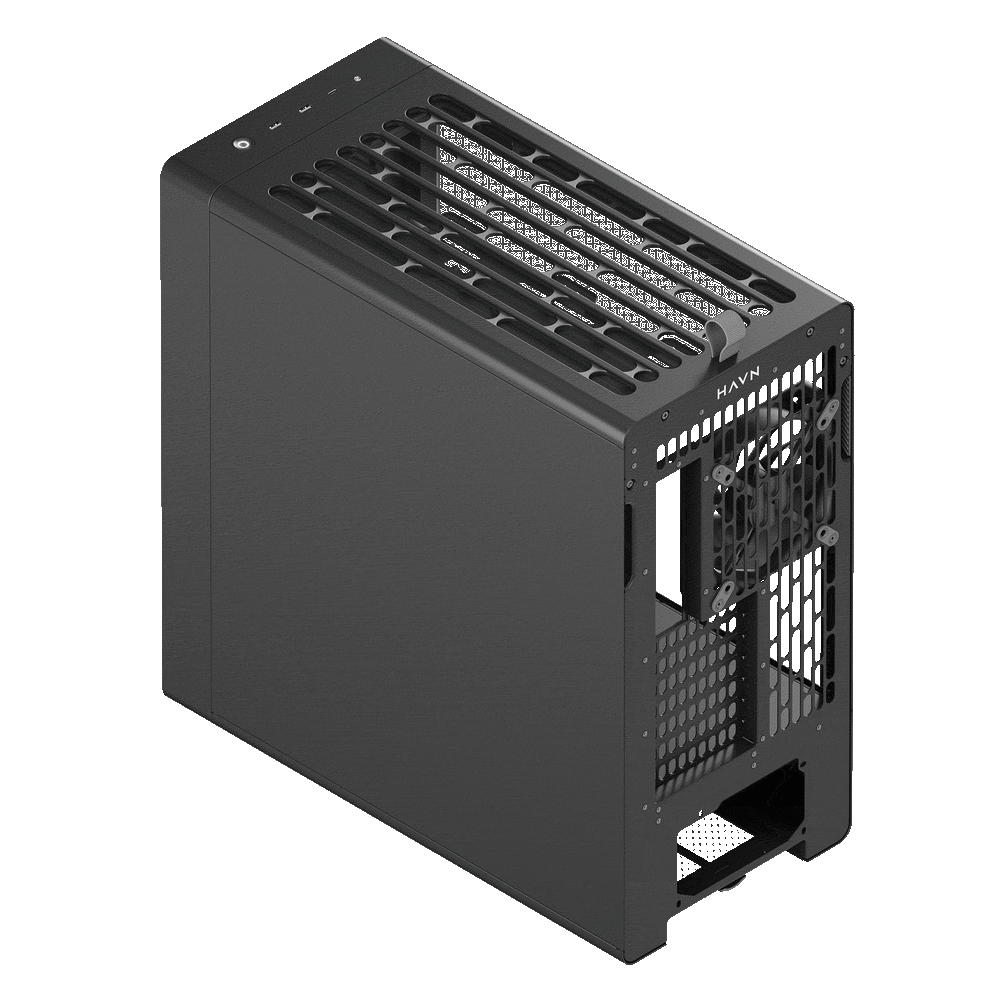 Aerocool HAVN BF 360 Black EATX case - Adjustable GPU Bracket - Supports up to 7 fans (0 incl) - 2x 3.5'' or 4x 2.5'' - 420mm Ra | dynacor.co.za