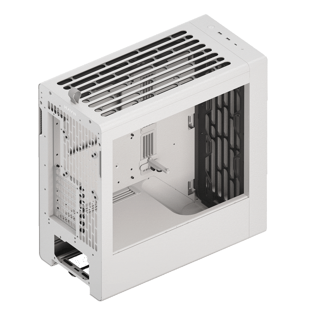 Aerocool HAVN BF 360 White EATX case - Adjustable GPU Bracket - Supports up to 7 fans (0 incl) - 2x 3.5'' or 4x 2.5'' - 420mm Ra | dynacor.co.za