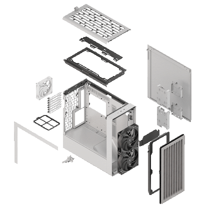 Aerocool HAVN BF 360 White EATX case - Adjustable GPU Bracket - Supports up to 7 fans (0 incl) - 2x 3.5'' or 4x 2.5'' - 420mm Ra | dynacor.co.za