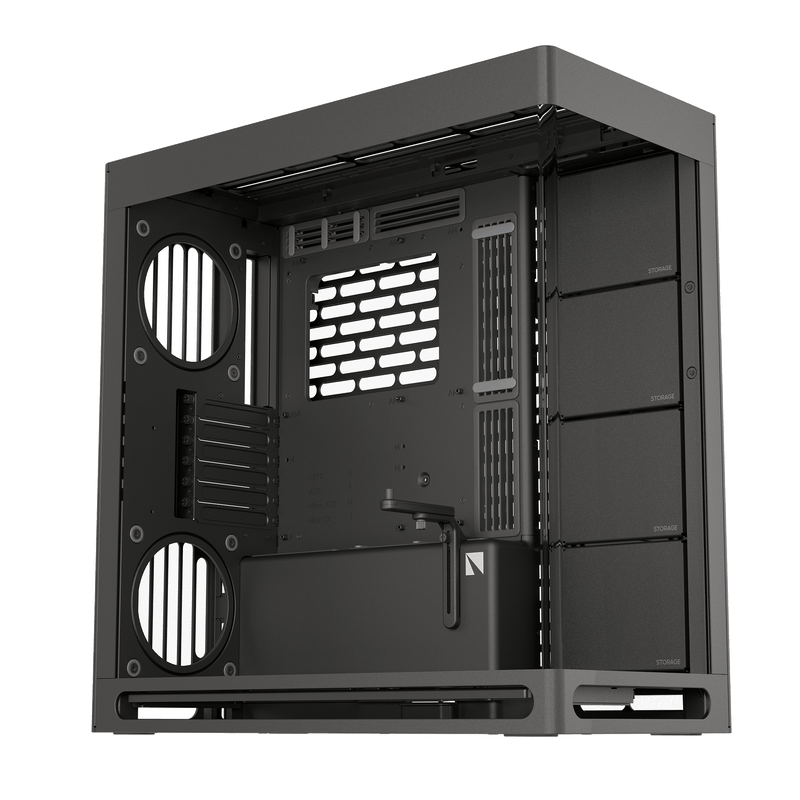 Aerocool HAVN HS 420 VGPU Edition Black EATX case - Adjustable GPU Bracket - Supports 11 fans (0 incl) - 4x 3.5''or 8x 2.5'' | dynacor.co.za