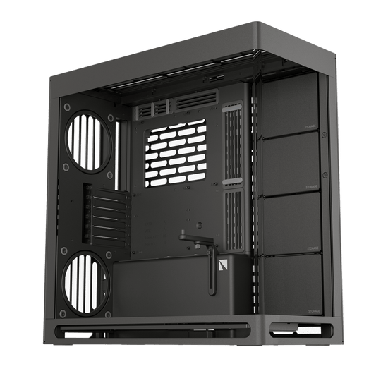 Aerocool HAVN HS 420 VGPU Edition Black EATX case - Adjustable GPU Bracket - Supports 11 fans (0 incl) - 4x 3.5''or 8x 2.5'' | dynacor.co.za