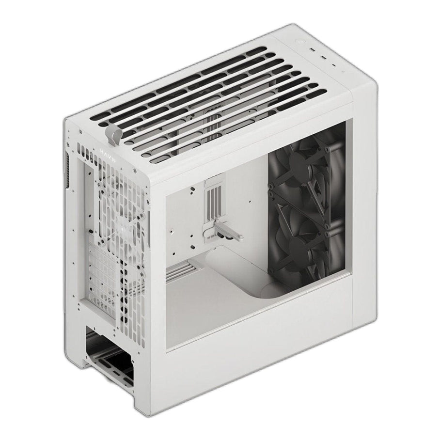 Aerocool HAVN BF 360 Flow White EATX case - Adjustable GPU Bracket - Supports up to 7 fans (2x180; 1x140mm incl) - 2x 3.5'' or 4 | dynacor.co.za