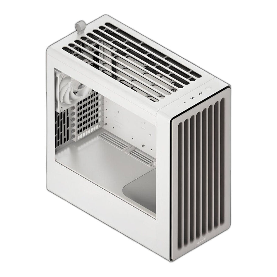 Aerocool HAVN BF 360 Flow White EATX case - Adjustable GPU Bracket - Supports up to 7 fans (2x180; 1x140mm incl) - 2x 3.5'' or 4 | dynacor.co.za