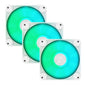 Aerocool APNX FP1-R 120mm PWM ARGB Fan - White - 3 pack with hub | dynacor.co.za