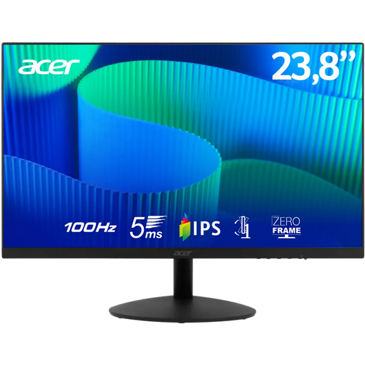 Acer 23.8'' Monitor | FHD 100Hz R Stand | 1 x VGA | 1 x HDMI | Black | dynacor.co.za