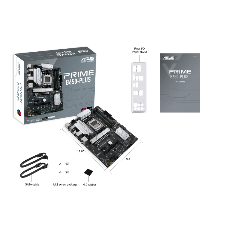ASUS PRIME B650-PLUS AM5 for AMD Ryzen™ 7000 Series/ 4xDIMM; Max.128GB;DDR5/1xDP/1xHDMI/1xPCIe 4x16/1xPCIe4x16/2xPCIe4x1/2xM.2/ 4xSATA/ RAID/ | dynacor.co.za