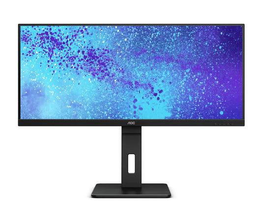 AOC Q34P2 21:9" IPS Monitor; 2560 x 1080; Ultra Wide; HDR; HDMI; Display Port; Height Adjust; Tilt; Swivel; HAS | dynacor.co.za