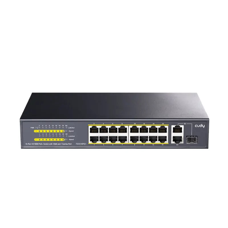 Cudy 16-Port Unmanaged PoE+ Switch - Rack Mount | dynacor.co.za