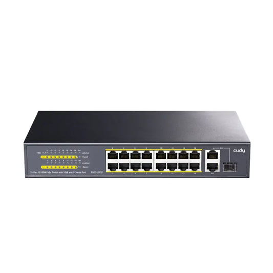 Cudy 16-Port Unmanaged PoE+ Switch - Rack Mount | dynacor.co.za