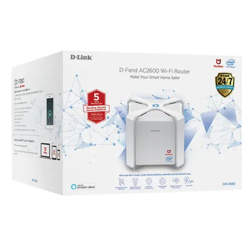 D-Link DIR-2680 wireless router Gigabit Ethernet Dual-band (2.4 GHz / 5 GHz) 4G White | dynacor.co.za