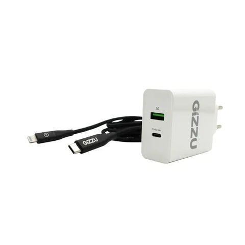 Gizzu Charger 2 Port 36W with Lightning 1.2m Cable | dynacor.co.za