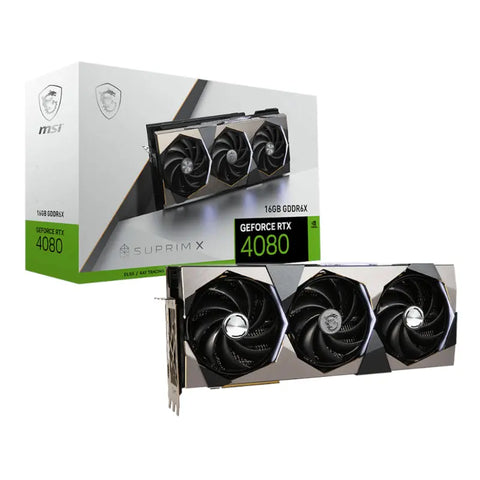 MSI Nvidia GeForce RTX 4080 SUPRIM X Trio 16G GDDR6X 256-BIT Graphics Card | dynacor.co.za