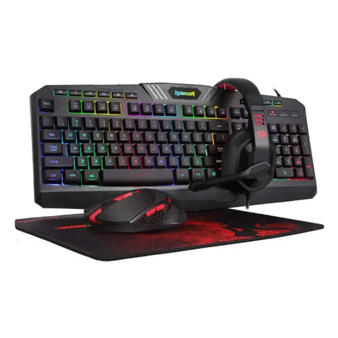 REDRAGON 4IN1 Gaming Combo Mouse|Mouse Pad|Headset|Keyboard | dynacor.co.za