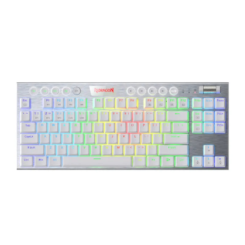 REDRAGON HORUS 87KEY RGB LED SUPER-SLIM ALU FRAME - White | dynacor.co.za