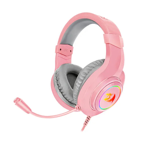 REDRAGON Over-Ear HYLAS Aux RGB Gaming Headset - Pink | dynacor.co.za