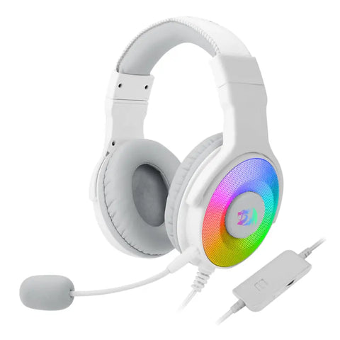 REDRAGON Over-Ear PANDORA USB (Power Only)|Aux (Mic and Headset) RGB Gaming Headset - White | dynacor.co.za