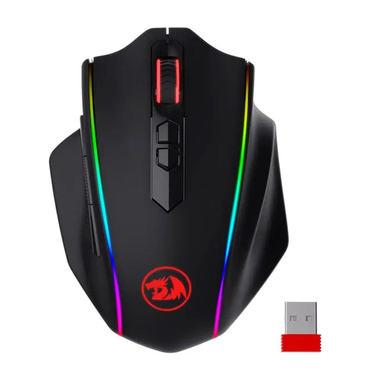 REDRAGON VAMPIRE ELITE Wireless 16000DPI|8 Button|Ergonomic Design|P3335 Optical Sensor|Type-C Cable|RGB Backlit Gaming Mouse - Black | dynacor.co.za