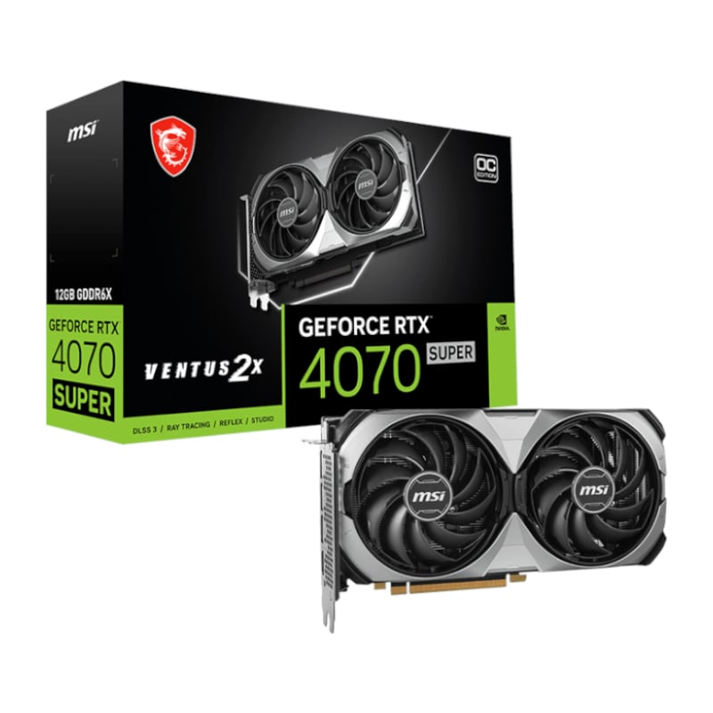 MSI Nvidia GeForce RTX 4070 Super Ventus 2x OC 12GB Graphics Card | dynacor.co.za