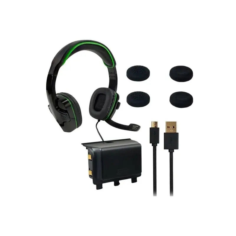 Sparkfox Xbox-One Headset|High-Capacity Battery|3m Braided Cable|Thumb Grip Core Gamer Combo | dynacor.co.za