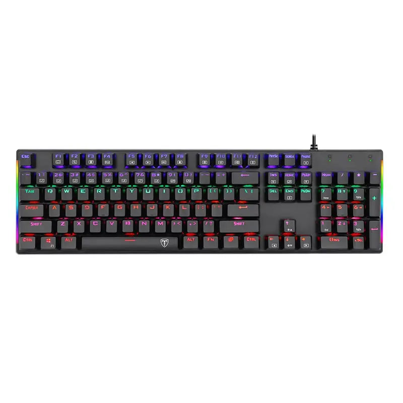 T-Dagger Naxos Rainbow Colour Lighting|150cm Cable|Mechanical Gaming Keyboard - Black | dynacor.co.za