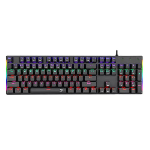 T-Dagger Naxos Rainbow Colour Lighting|150cm Cable|Mechanical Gaming Keyboard - Black | dynacor.co.za