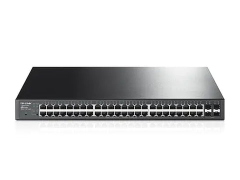 TP-Link T1600G-52PS network switch Managed L2+ Gigabit Ethernet (10/100/1000) Power supply PoE 1U Black | dynacor.co.za
