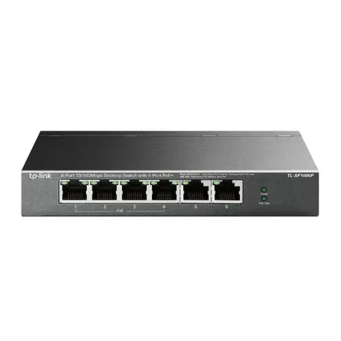 TP-Link TL-SF1006P network switch Unmanaged Fast Ethernet (10/100) Power supply PoE Black | dynacor.co.za