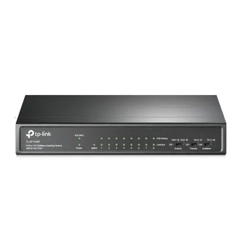 TP-Link TL-SF1009P network switch Unmanaged Fast Ethernet (10/100) Power supply PoE Black | dynacor.co.za