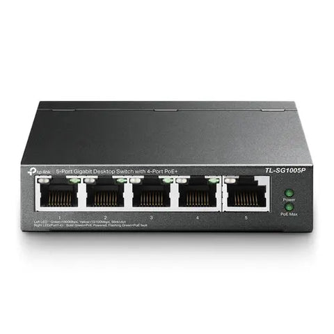 TP-Link TL-SG1005P network switch Unmanaged Gigabit Ethernet (10/100/1000) Power supply PoE Black | dynacor.co.za