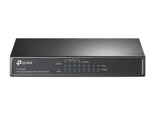 TP-Link TL-SG1008P network switch Unmanaged Gigabit Ethernet (10/100/1000) Power supply PoE Hazelnut | dynacor.co.za
