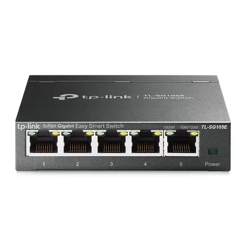 TP-Link TL-SG105E network switch Managed L2 Gigabit Ethernet (10/100/1000) Black | dynacor.co.za