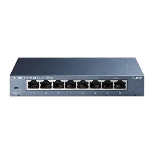 TP-Link TL-SG108 network switch Unmanaged L2 Gigabit Ethernet (10/100/1000) Black | dynacor.co.za
