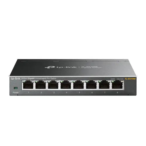 TP-Link TL-SG108E network switch Unmanaged L2 Gigabit Ethernet (10/100/1000) Black | dynacor.co.za